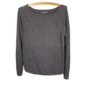 Barefoot Dreams Grey Cozy Chic Ultra Lite Boat Neck Sweater - Size XS